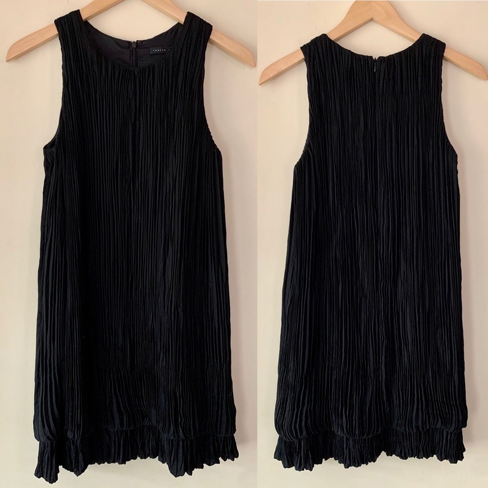 Robert Rodriguez Black Shirred Shift Dress